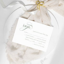 セージグリーン ヴィンテージ クラシック 返信 エンクロージャーカード