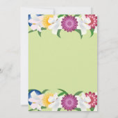 セージグリーン |夏のボホ |エレガント結婚フローラ 招待状 (裏面)