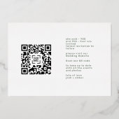 セージグリーン 白枠 ゴールドのsave+our+date 箔招待状 (裏面)