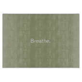 セージグリーン,禅ヨガガラス切断板15"x11" カッティングボード (正面)