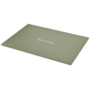 セージグリーン，禅ヨガガラス切断板15"x11" カッティングボード