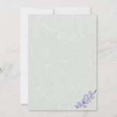 セージグリーン&金ゴールドパープル40th誕生日フローラ 招待状 (裏面)