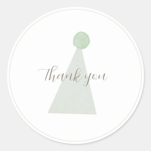 セージグース間抜けパーティーハットシール ラウンドシール (正面)