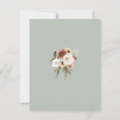 セージグ素朴リーンピーチフローラ結婚ズ サンキューカード (裏面)