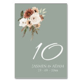 セージグ素朴リーンピーチフローラ結婚ズ テーブルナンバー (正面)