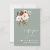 セージグ素朴リーンピーチフローラ結婚ズ 出欠カード (正面)