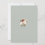 セージグ素朴リーンピーチフローラ結婚ズ 招待状 (裏面)