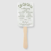 セージグ素朴リー葉ングのエレガントな結婚式 ハンドファン (裏面)