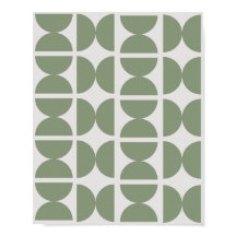 セージコンテンポラリーグリーンレトロハーフムーン70s