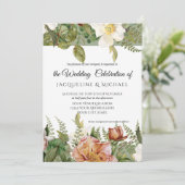 セージコーラルn赤面フローラアイボリープーニバラズ 招待状 (スタンド正面)