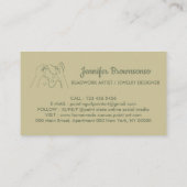 セージゴールドビーズクリエーション宝飾品 名刺 (裏面)