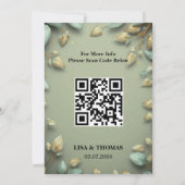 セージゴールドラグジュアリーグリーンウェディング セーブザデート (裏面)