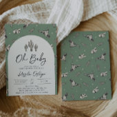 セージサウスウエストベビーシャワー招待状 招待状