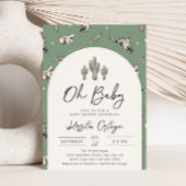 セージサウスウエストベビーシャワー招待状 招待状