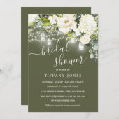 セージシャ素朴ンパーニュフローラブライダルシャワー 招待状 (正面/裏面)