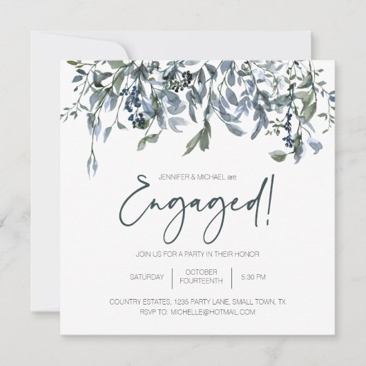 セージシルバーグリーンフローラエレガント婚約 (正面)