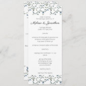 セージシルバーグリーンフローラ結婚式 プログラム (正面/裏面)