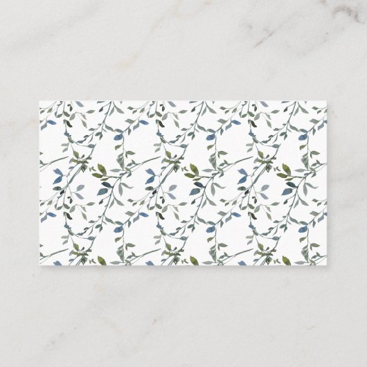 セージシルバーグリーン結婚フローラ座席表 プレイスカード (裏面)