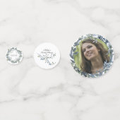 セージシルバーグリーン結婚フローラ紙吹雪 コンフェッティ (正面)