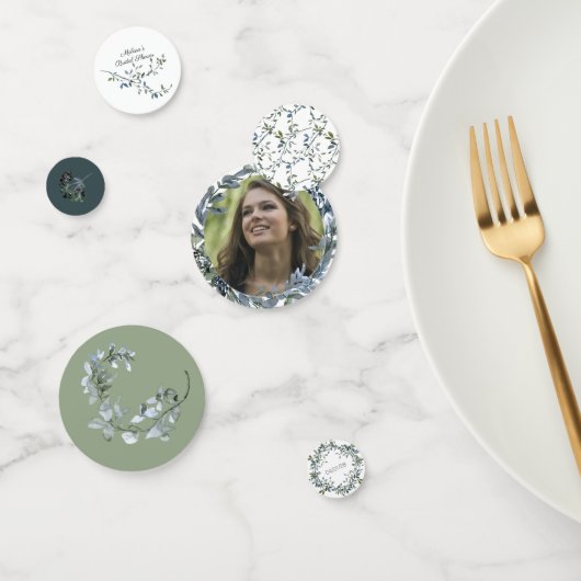 セージシルバーグリーン結婚フローラ紙吹雪 コンフェッティ (グループ)