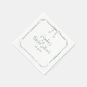 セージシンプルエレガントクラシックブライダルシャワー スタンダードカクテルナプキン (角)