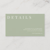 セージシンプルグリフォーマルン結婚詳細 エンクロージャーカード (正面)