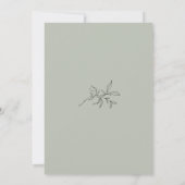 セージシンプルグリーンエレガントミニマ結婚リスト 招待状 (裏面)