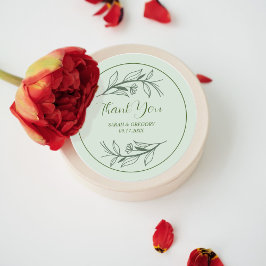 セージシンプルグリーン結婚式の引き出物 ラウンドシール