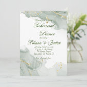 セージシンプルスタイリッシュリハーサルディナー招待状 招待状 (スタンド正面)