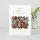 セージシンプルボースカラップ写真クリスマスカード シーズンカード (スタンド正面)