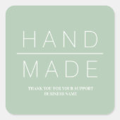 セージシンプルミニマリスト手作りビジネスサポート スクエアシール (正面)