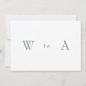 セージシンプル文字のみ結婚式の日付を保存 セーブザデート (裏面)