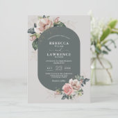 セージシンプル赤面植物性結婚式招待状 招待状 (スタンド正面)