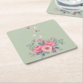 セージスクエアコースターセット スクエアペーパーコースター (アングル)