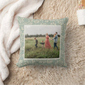 セージスタイリッシュフローラモダンファームハウスカスタム写真 クッション (ブランケット)