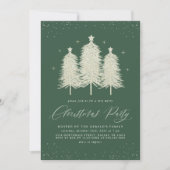 セージスパークリスホワイトクリスマスツリーズホリデーパーティー 招待状 (正面)
