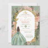 セージスペインのグリーンクインセアニェラ15アノス 招待状 (正面)