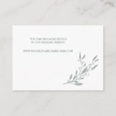 セージズエレガントア結婚コモデーションカード エンクロージャーカード (裏面)