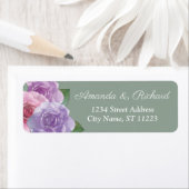 セージダスティピンクパープルエレガントフローラ結婚ズ ラベル (インサイチュ)