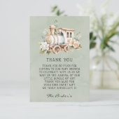 セージダスティブルートレインベビーシャワーサンキューカード サンキューカード (スタンド正面)