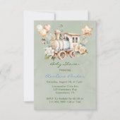 セージダスティブルートレインボーイベビーシャワー招待状 サンキューカード (正面)