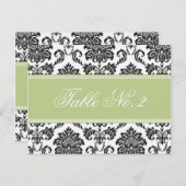 セージダマスクのウェディングテーブル番号 ポストカード (正面/裏面)