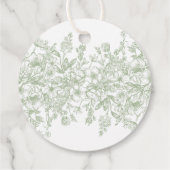 セージチノイスリーフローラブライダルシャワーサークル フェイバータグ (裏面)