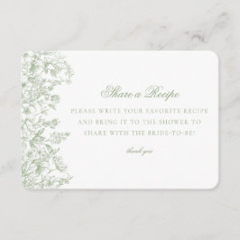 セージチノイスリーフローラ共有レシピ招待状 エンクロージャーカード