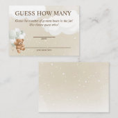 セージテディベア赤ちゃんシャワーカードの数を推測 エンクロージャーカード (正面/裏面)