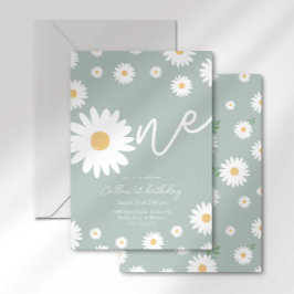 セージデイジー1st誕生日招待状 招待状