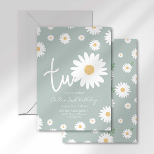 セージデイジー2nd誕生日招待状 招待状