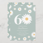 セージデイジー60番目の誕生日招待状 招待状 (正面/裏面)