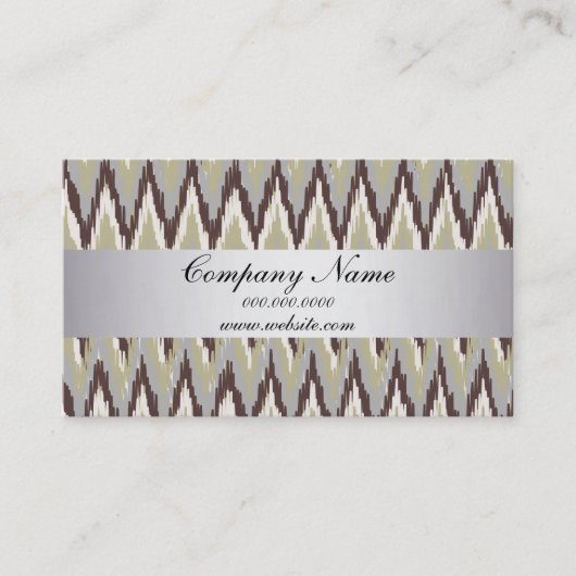 セージトリバIイカットジグザグポケット2019カレンダー 名刺 (正面)