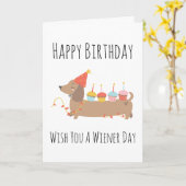 セージドッグ誕生日カード カード (黄色い花)